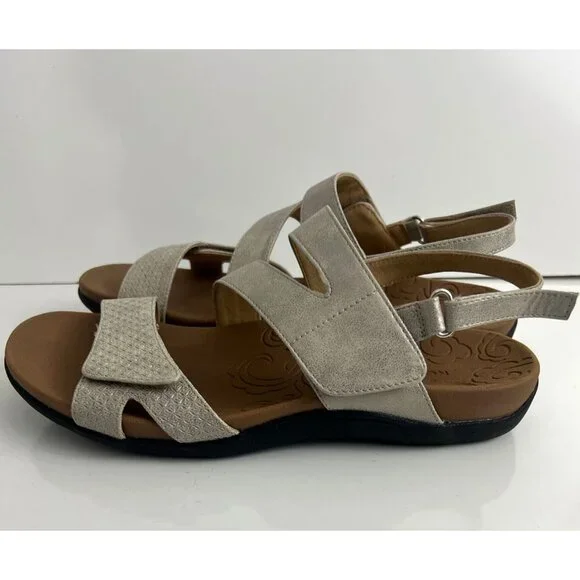 Rockport Women Ridge Asymmetrical Sandals Metallic Gold Size 8.5 - Picture 7 of 12